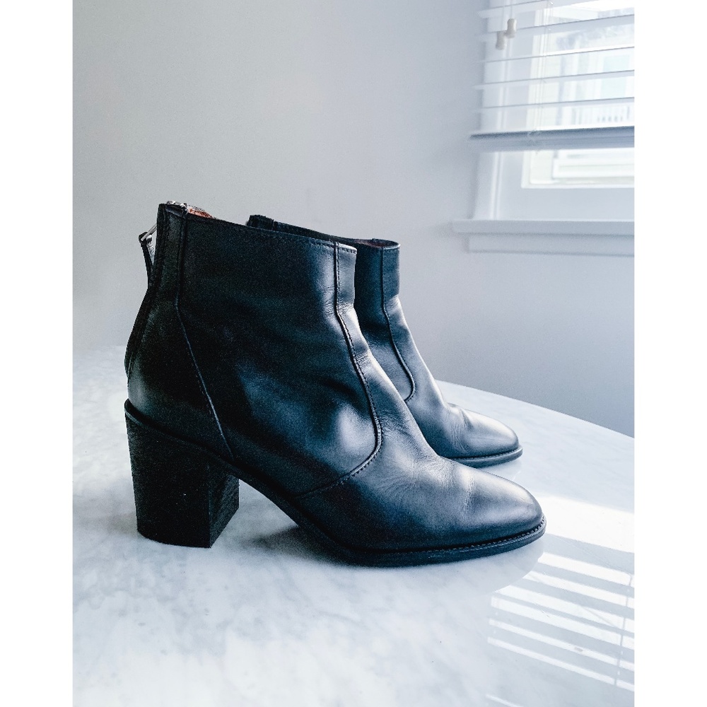 Madewell Black Leather Boot 8